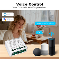 Module d'interrupteur intelligent WiFi super mini avec télécommande RF 433 MHz, récepteur relais en plastique pour Tuya Google Home Alexa