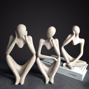 Nuevos productos de venta caliente, estatuas de pensador y esculturas de <span class=keywords><strong>hombre</strong></span> <span class=keywords><strong>pensante</strong></span>, modelo de artesanía de resina, figuritas coleccionables personalizadas - Product Image 2