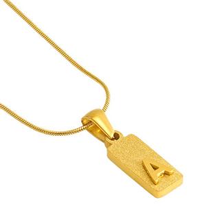 Zogxin Gold Plated Stainless Steel Letter Pendant Necklace A B C D E Alphabet Charm Chain Women's Jewelry Fashion Accessory - Product Image 5