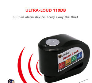 Akıllı App kontrollü su geçirmez motosiklet <span class=keywords><strong>alarm</strong></span>ı FREN DİSKİ kilit anti-hırsızlık bisiklet güvenlik sistemi - Product Image 6