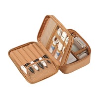 Sac de maquillage léger et tendance, nouveau style, beige, polyvalent, portable, pour tous les jours, en plein air, en voyage, simple ou double couche, en option