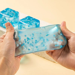 Wholesale Summer Refreshing Water Cube Squeeze Relieve Stress Soft <b>Rubber</b> Toys Elastic Stretch Snowflake <b>Blocks</b> Enjoy Ice Cubes - Product Image 5