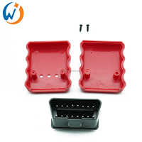 Boîtier et coque OBD 2 OBDII CrimsonShell Automotive-Emblem Foldover Pin Connector OBD Male Connector and Housing