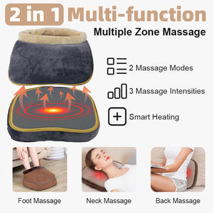 Masajeador de Pies Shiatsu 2 en 1 al por Mayor con Función de Amasamiento, Golpeteo y Calor, Cojín de Masaje Shiatsu Eléctrico para Relajación en el Hogar - Product Image 5