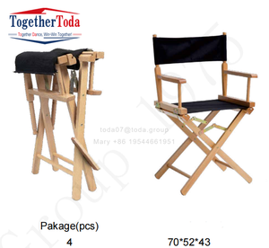 Silla <span class=keywords><strong>de</strong></span> Director Plegable Portátil para Exteriores, <span class=keywords><strong>de</strong></span> Tela Resistente con Marco <span class=keywords><strong>de</strong></span> Madera Maciza, Acabado con Aspecto <span class=keywords><strong>de</strong></span> Madera, Respaldo Alto y <span class=keywords><strong>Bajo</strong></span> - Product Image 3