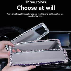 Bling Strass Glitter Kristal Diamant Groothoek Auto Binnenspiegel Accessoires Clip-On Binnenspiegel Decoratie - Product Image 4