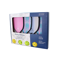 Usapa Thermoformé Personnalisé Raquette Sans Bordure Fabricant Titane Bois T700 Fibre de Carbone Blanc Pickleball Paddle Set