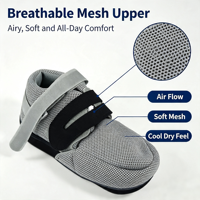 Chaussure post-opératoire confortable pour le soulagement de l'avant-pied, avec protection d'orteil amovible, maille 3D, Velcro, cale en TPR, pour la récupération après chirurgie de l'hallux valgus