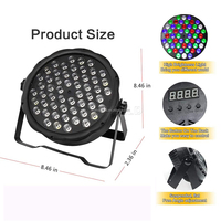 Shehds 54X3W Led Par lumière Ac100-240V fête lumière Rgbw mince éclairage montre Par peut pour la scène de boîte de nuit