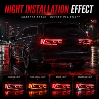Feux arrière à LED rouges BK pour Jetta 6 2009-2012 – Nouveaux, haute performance, DRL, clignotants séquentiels, Plug & Play