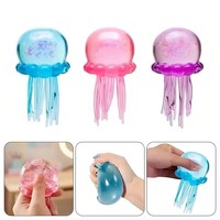 Jouet Méduse Squishy pour Boîte Mystère Couleur Aléatoire Matériau TPR Non Collant Doux à Presser Relaxant Anti-Stress Jouet Sensoriel Cadeau