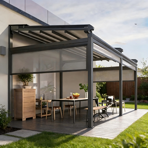 Toldo Retráctil de Aluminio para Techo Plegable Automático, Toldo de Lujo para Patio Exterior con Resistencia a la Tensión - Product Image 2