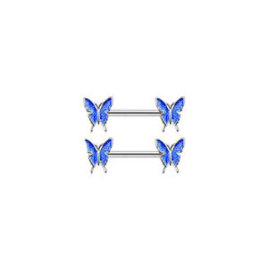 1 pièce, breloque de perçage de mamelon Sexy, pince de mamelon barre d'haltère émail papillon anneaux de mamelon <span class=keywords><strong>Piercing</strong></span> <span class=keywords><strong>Helix</strong></span> <span class=keywords><strong>Piercing</strong></span> bijoux de corps - Product Image 6