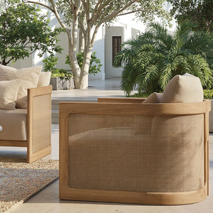 Set di mobili <span class=keywords><strong>da</strong></span> <span class=keywords><strong>giardino</strong></span> in legno di <span class=keywords><strong>Design</strong></span> moderno, tra cui poltrona e divano per Villa per Patio e divano <span class=keywords><strong>da</strong></span> esterno - Product Image 1
