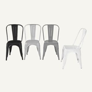 Silla de comedor vintage apilable de estilo industrial moderno al por mayor, silla de metal de hierro para cafetería y restaurante - Product Image 4