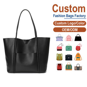 Sac fourre-tout de luxe personnalisé en cuir lisse noir, sac à bandoulière antivol en cuir véritable de créateur pour femme, idéal pour l'été et le travail - Product Image 2