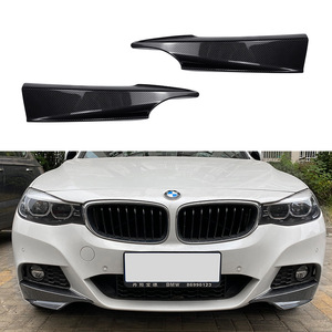 Bmw Front Corner Decal Carbon Fiber Texture Piano Black For 3 Series Gt F34 2014 2019 M Sport Retrofit Upgrade - Product Image 1