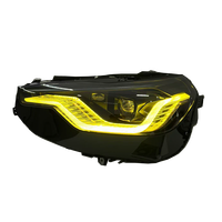 Pièce automobile de luxe SJC V2 style or pour BMW Série 2 G42, phares LED jaunes et blancs DRL, lampe avant LED complète bicolore