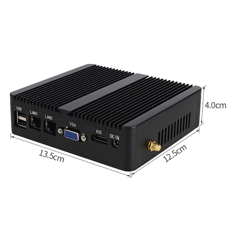 Üreticileri bilgisayar dört çekirdekli Mini bilgisayar J1900 8G RAM 256GB çift Lan çift RS 232 COM Linux/ Win10 Pro fansız Mini PC