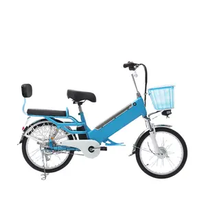  Novo Produto 300W Motor 20 "Pneus 10Ah Bicicleta Elétrica Da Bateria Escondida Com Grande Cesta Da Bicicleta Elétrica