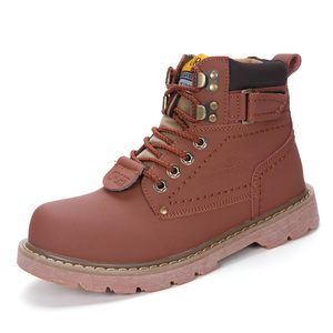 Wholesale British Style High Top Fashion Flat Non-Slip Sole Outdoor Safety Hiking Martin <b>Boots</b> - Product Image 1