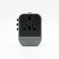 Adaptador de Viaje Universal con Enchufe Retráctil, Cargador USB Tipo C para Teléfono, Tableta, Portátil, Reino Unido, UE, EE. UU., Australia