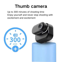 Mini Caméra d'Action, Caméra Pouce 1080P HD, Très Petite, Portable, pour Vlogging, Fixation Partout, Étanche à Vie, 140 Min d'Autonomie, Édition IA