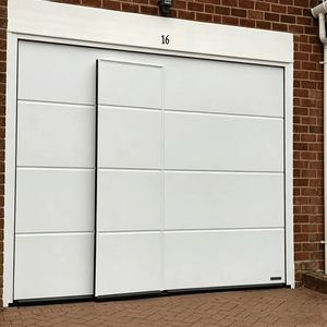 Porte de garage sectionnelle automatique moderne de luxe en aluminium et verre, insonorisée et à isolation thermique, pour maison résidentielle (États-Unis) - Product Image 2