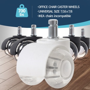 Patent Design OEM Factory Möbel Stuhl Ersatz Trans lucent Pu Swivel Round Stem Möbel Stuhl Lenkrad 2 Zoll - Product Image 3