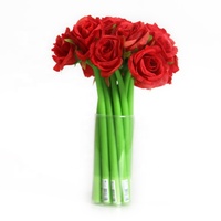 Bolígrafo de Gel O&Q de 0.5mm con Diseño de Rosa Roja para el Día de San Valentín, Tinta Azul, Regalo Promocional de Lujo para Chicas, Empaque Personalizable de Goma