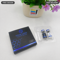 Boîte personnalisée en carton pour flacons avec insert blister transparent, emballage de 1/2/3/10 unités, impression de logo personnalisée pour emballage de 3 ml et 10 ml