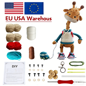 DIY Colorful Giraffe Shaped Cute Crochet <strong>Kit</strong> High Quality Milk Yarn <strong>Weaving</strong> Top Fashion DIY Knitting Animal Crochet <strong>Kit</strong> - Product Image 6