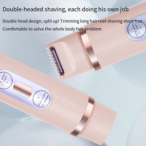 USB Rechargeable Dual Head Electric <strong>Shaver</strong> Automatic Ladies Underarm <strong>Face</strong> Lip Legs Hands Hair Trimmer Mini <strong>Women</strong> Hair Remover - Product Image 3