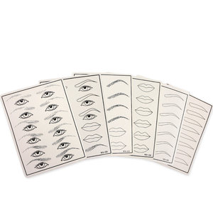 Permanent Makeup <b>Practice</b> Skin Single Side Printed Eyebrow Lip Latex <b>Pad</b> PMU Microblading Training Skins - Product Image 1