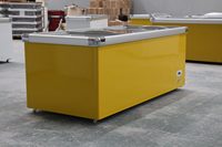 Congélateur vitrine à porte coulissante en acier inoxydable 304 pour le stockage des aliments