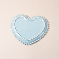 Assiettes créatives en céramique perlée en forme de coeur pour la fête de mariage