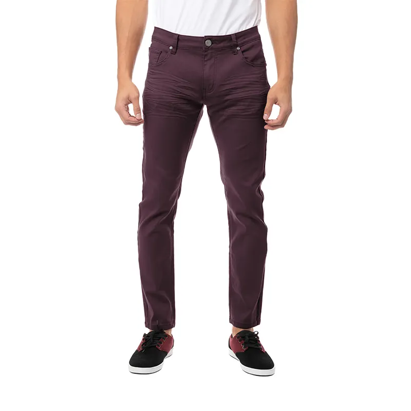 Stile classico nuovo Design Fig Slim Fit pantaloni da uomo colorati pantaloni Skinny Casual da lavoro Chino Twill Pant