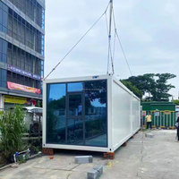 Maison préfabriquée de style moderne BOX SPACE Conteneur préfabriqué à bas prix Petite maison sur roues Structure en acier