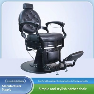 Luxury Barbershop Chair Salon Styling Chair Adjustable Durable Pump Barber Chair Customized Color Factory Directsale - Product Image 6