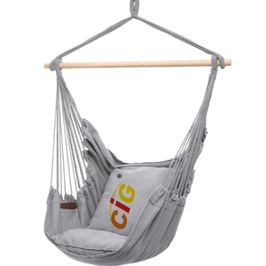 Suspendus Corde Balançoire Hamac Chaise, 2 Siège Coussins Inclus, Qualité Coton Armure pour Un Confort Supérieur, La Durabilité - Product Image 4