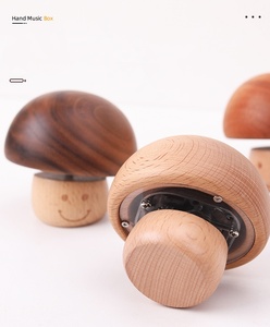 Caja Musical de Madera Vintage en Oferta, Caja Musical Pequeña y Linda con Forma de Hongo, Regalos para Niños - Product Image 2