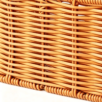 Ensemble de paniers ovales en PP imitation rotin tressé à la main avec poignée, panier de rangement pour bonbons, fleurs, cadeaux, décoration de la maison pour les fêtes