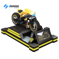 Simulador de Conducción de Motocicletas JAMMA VR Motor, Máquina de Juego de Carreras VR para Interiores con Luces LED RGB, Capacidad para 1 Jugador