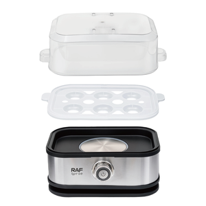 RAF 400w Boîtier En Acier Inoxydable Électrique Portable Automatique Mini Alimentaire Vapeur Petit Déjeuner Machine Usage Domestique <span class=keywords><strong>Oeuf</strong></span> Chaudières Cuisinière - Product Image 5