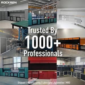 ROCKBEN 2025 Aanpasbare Zware Stalen Gereedschapskast Houten Combinatie Garage Metalen Gereedschapswagen Werkplaatsuitrusting - Product Image 6