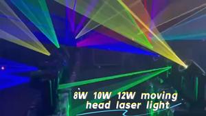 Anillo LED RGB de 10 Vatios y 12W, Luz Láser Móvil con Animación <span class=keywords><strong>3D</strong></span>, Control DMX512, Focos para Discotecas, Escenarios y KTV - Product Image 5