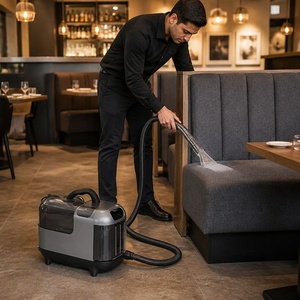 Machine commerciale de nettoyage de tissus et de tapis 3-en-1, réservoir propre de 1300ml, lavage à l'eau chaude et à la <span class=keywords><strong>vapeur</strong></span>, puissance d'aspiration de 1200W 13KPa - Product Image 2