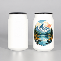 Bouteilles et gobelets en aluminium personnalisables par sublimation, portables et légers avec couvercle, pour l'école, les voyages, les cadeaux et l'extérieur