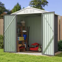 Abri de jardin en métal imperméable grande capacité pour outils de jardin