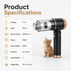 4 in 1 Cordless Handheld <b>Vacuum</b> Cleaner 100W 20KPa Brushless Air Duster Blower Inflator Deflator Type C Rechargeable OEM ODM - Product Image 6